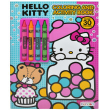 Bendon Hello Kitty Coloring Book | Hello Kitty Activity Book with 4 Crayons | Kawaii Kitty | 30 Stickers | Officially Licensed