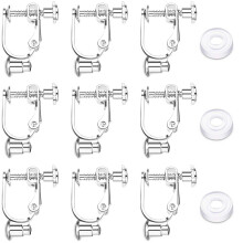 Tatuo 18 pices composants de convertisseur de boucles d'oreilles clipser avec tige pour oreilles non perces coussinets de boucles d'oreilles