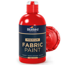 BLUEBIRD Textielverf Vermiljoen Rood 16,9 Fl Oz - Permanente Textielverf voor Kleding Kostuums Halloween Decoraties DIY Ambachten & Meubelbekledi