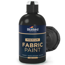 BLUEBIRD Stoffenverflamp Zwart 16,9 Fl Oz - Permanente Stoffenverf voor Kleding Kostuums Halloween Decoraties DIY Ambachten & Meubels Stofferen