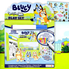 Bluey Imagine Ink -vrjys- ja tarrasetti lapsille Road Trip & Travel -aktiviteetteille Sislt pelikirjan tarra-arkin tarrakohtauksilla