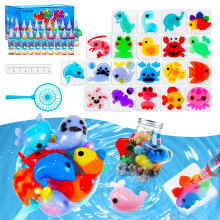 Teexpert Magic Water Elf -lelusarja - Aqua Fairy Tee-se-itse Squishy Maker -askartelupakkaus lapsille pojille ja tytille 20 taikavri ja -muottia L