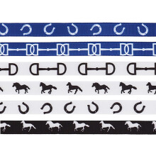 6 kappaletta 3 jaardin hevoskilpailunauha askarteluun ompeluun 3/8 tuuman mustavalkoiset Grosgrain-nauhat lahjapaketointiin Urheiluhevoskilpailunauha