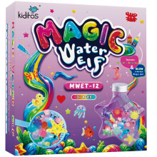 Kiditos Magic Water Toy Kit - Squishies lapsille 12 geeli 10 muottia ja 1 pullo Magic Gel Water Lemmikit Sensoriset lelut Hauska tee-se-itse askart