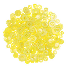 450-550 stuks verschillende maten gele knoppen voor naaikunst en doe-het-zelf-decoratie - 0,3-1 inch
