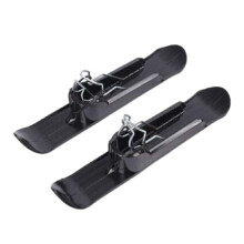 Snow Sledge Board For Scooter And Balance Bike, Black, Toboggan Style, Durable Plastic Construction