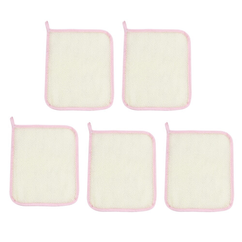 5St Doppelschicht Schaumstoff Quadrat Make-up-Entferner Nylon