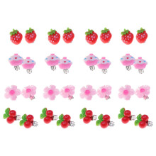 16 fruchtformige Ohrringclips, Kinderohrschmuck Spielzeug für