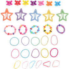 1 packung kinder-haaraccessoires mit haargummis, spangen, scrunchies
