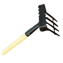 handrechen metall holzgriff blattrechen gartengerät