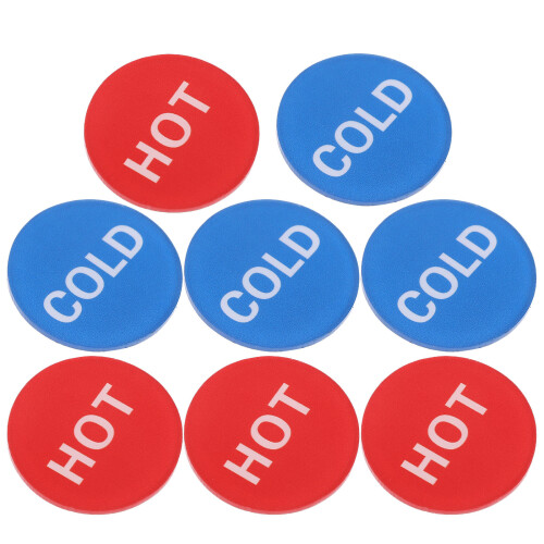 4 paar zelfklevende warm/ -labels, waterdicht, rood/