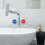 4 paar zelfklevende warm/ -labels, waterdicht, rood/ 7