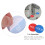 4 paar zelfklevende warm/ -labels, waterdicht, rood/ 8