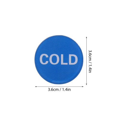 4 paar zelfklevende warm/ -labels, waterdicht, rood/ 2