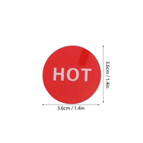 4 paar zelfklevende warm/ -labels, waterdicht, rood/ 1