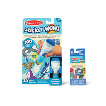 Melissa & Doug Sticker Wow! Haai Bundel: 24-Pagina Activiteitenpad, Stickerstempel, 500 Stickers