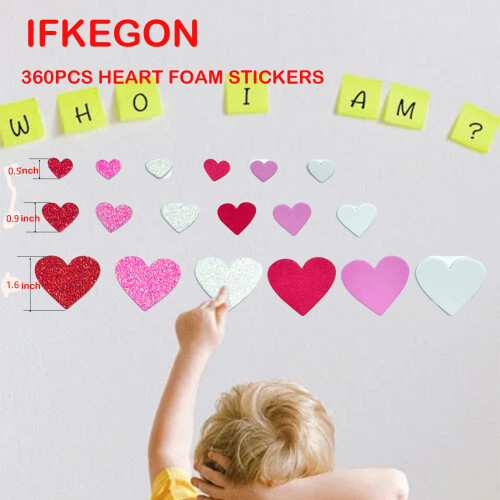 IFKEGON 360PCS glitterschuim hartstickers 1