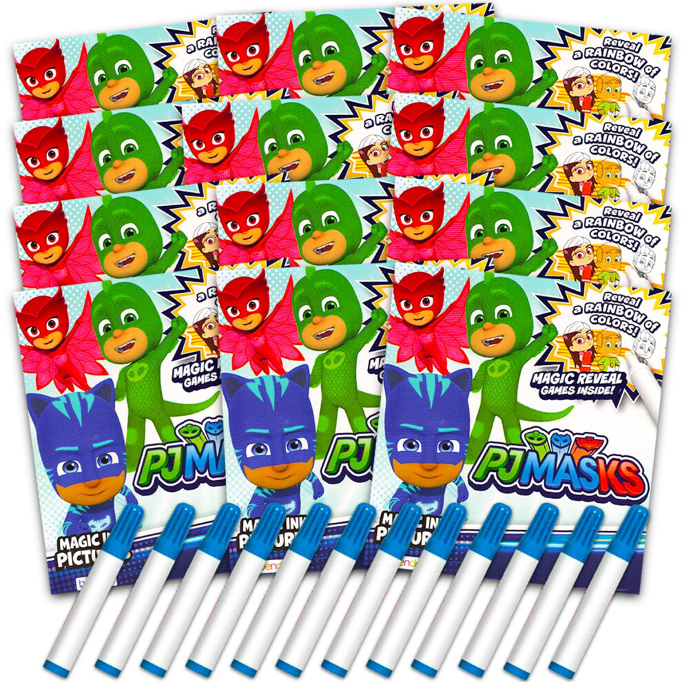 Disney Pj Masks Imagine Ink Coloring Book Set For Kids - Bundle With 12 Mini No-Mess Coloring Books | Pj Masks Party Favors For Boys And Girls