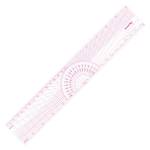 KEARING Transparentes Grafiklineal aus Kunststoff, Mehrzweck-Muster-Gradierungslineal, 30 cm und 12 Zoll, Duale metrische und imperiale Skala zum Nh