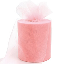 6"" x 200 meter Blozen Tule Stof Rollen Blush Spool Tule Lint voor DIY Tutu Rok Bruiloft Decoratie Baby Douche Verjaardagsfeestje Achtergrond Vale