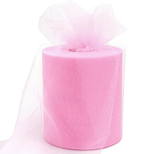 6" x 200 Yards Lichtroze Tulle Stof Rollen, Roze Tulle Ribbons voor DIY Tutu Rok Bruiloft Decoratie