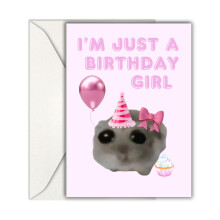 GIFTING GIGGLES Tillykke med f?dselsdagen kort til kvinder - bedste ven s?ster mor datter - f?dselsdagskort til hende - Bare en pige meme - 13. 1