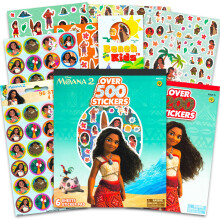 Moana-stickers voor kinderen Set - Moana-feestartikelenbundel met meer dan 800 Moana-stickers voor meisjes verjaardagsfeestje goodiebags | Disney