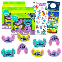 Disney Stitch Feest Favorieten Set - Bundel met 8 Stitch Gummetjes voor Goodie Bags en Meer
