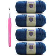 Mooaske 4 balen hckovan prze na tricka pro kutily Hckovan ltkov prikrvka Panenky - 800 g hrub hrub prze na hckovn s elastickou ltkou