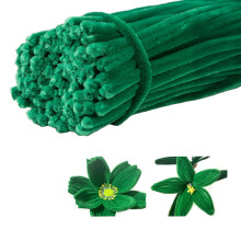 100 stuks pijpreinigers chenille stengel groene pijpreinigers set voor pijpreinigers kerstboom doe-het-zelf kunst handwerk decoraties chenille stenge