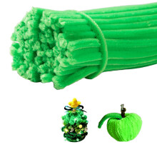 100 stuks pijpreinigers chenille stengel limoengroene kleur pijpreinigers set voor pijpreinigers Kerstmis Halloween DIY kunst ambachten decoraties ch