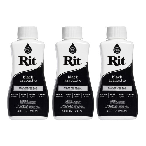 Rit All-Purpose Liquid Dye Black 3-pack