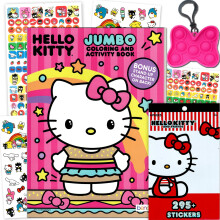 Hello Kitty vritysharjoituskirja ja tarrasetti lapsille