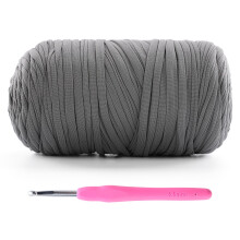 Mooaske 1 Packung T-Shirt-Hkelgarn zum Selbermachen, Stricken, Hkeln, Stoff, Decke, Tasche, Puppen  400 g, klobiges, dickes Garn zum Hkeln mi
