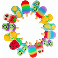 24 se, lustige Eis-Radiergummis fr Kinder, groe Geschenke fr den Schulanfang (Eiscreme gro)