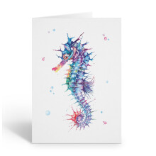 Stonehouse Collection Seahorse muistikorttisarja 10 tyylikst valtameren inspiroitua kirjekuoret - valmistettu Yhdysvalloissa (Sea Horse)