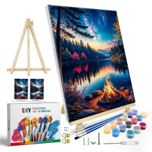 JOOZ Paint by Numbers Kit felnotteknek kerettel T tjkp Fests szm szerint festollvnnyal DIY Sunset Landscape akril olajfesto kszlet otthoni fa