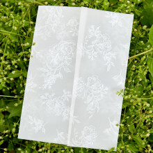 60 Sheets Pre-Folded Vellum Jackets for 5x7 Invitations White Floral Vellum Paper 5x7 Jackets Translucent Invitation Sleeve Wraps Floral Paper Envelo