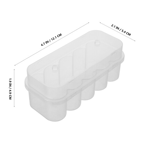 20 stuks 7 ml transparante plastic opbergdoos met 1