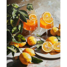 Kit di pittura con i numeri per adulti - Kit di pittura con i numeri per adulti limone su tela per principianti Frutta limone Pittura a olio acri