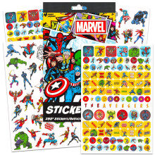 Marvel Avengers klistermrkesbok fr barn - 4 ark med ver 295 Avengers klistermrken fr hantverksbelningar och mer | Superhjlte Scrapbooking