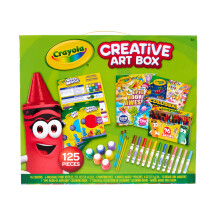 Crayola Art Set pour enfants (125 pices) Kit de fournitures artistiques avec livres de coloriage gants, marqueurs de peinture lavables et bote