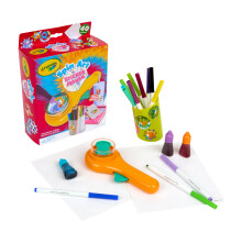 Crayola Spin Art Machine de cration d'autocollants Crez 42 autocollants personnaliss Ensemble d'art en spirale pour enfants Kit d'art et d'art