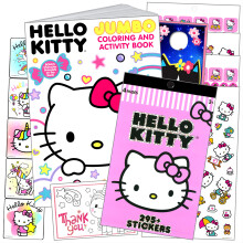 Hello Kitty Kleurboek en Stickers Bundle met Kleurboek, Stickers, Beloningsstickers en Meer