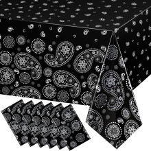 Tatuo Tovaglia per Feste Western Copritavolo Paisley Bandana Tovaglia in plastica Tovaglia Rettangolare Floreale per Decorazioni per Feste a Tema