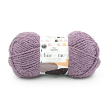 Lion Brand Yarn Hue + Me Hilo grueso para crochet, tejer y manualidades, jacinto, 1 paquete