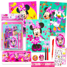 Minnie Mouse School Supplies Value Pack S?t - Bundt med Disney Folder Notebook Viskel?dere klisterm?rker og mere | Minnie Tilbage til Skole Klass