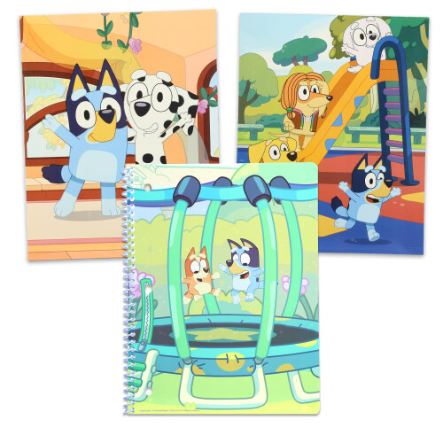 Bluey Materiale scolastico per bambini Bluey - Pacchetto di materiale scolastico a tema da 11 pezzi Include cartelle Bingo Notebook Blocco note Matite 2