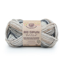 Lion Brand Yarn, Re-Spun Thick & Quick Super Bulky Garens voor Breien en Haken, Sable, 1 Pack