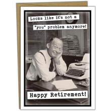 Katie Doodle - Funny Retirement Cards for Men Women Coworker (Handmade in USA) - Funny Happy Retirement Card Gifts for Man Woman Boss Friend Dad Mo